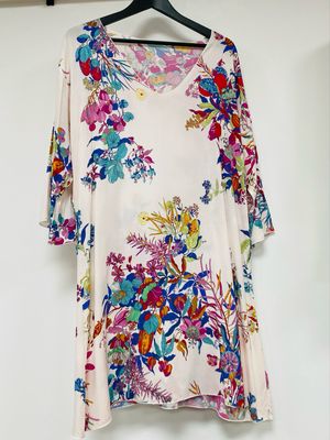 Colourful summer tunic dress one size/L
