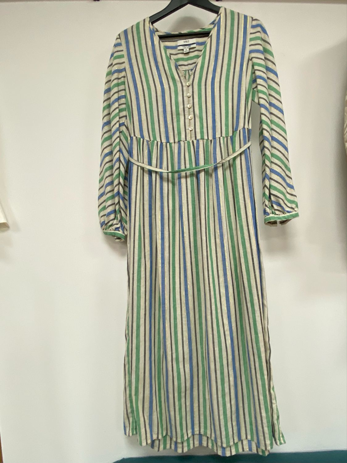 M&amp;S linen blend maxi dress size 10(UK)