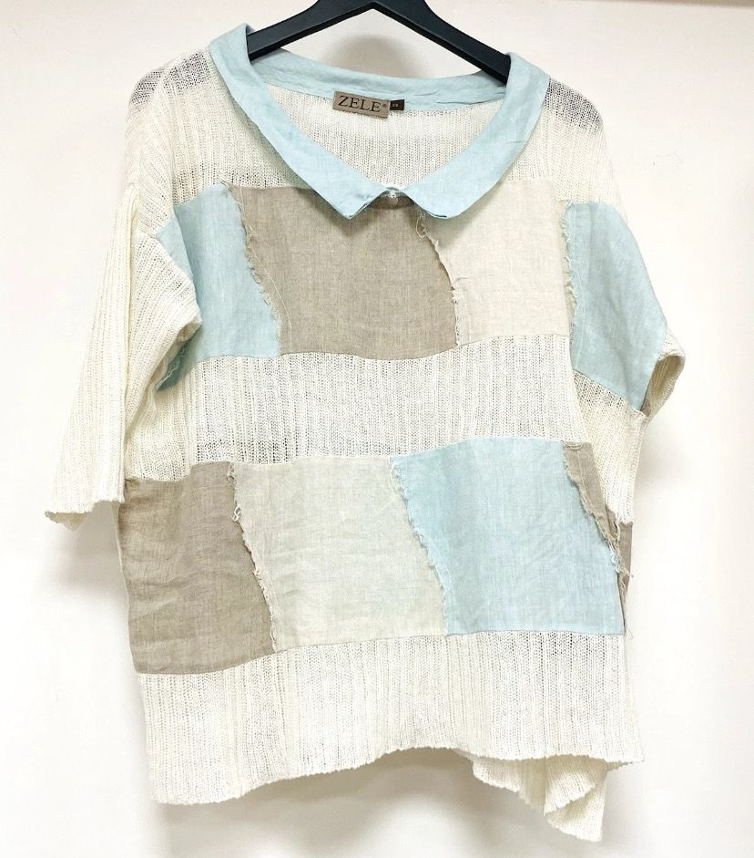 ZELE 100% linen top size XS oversized design