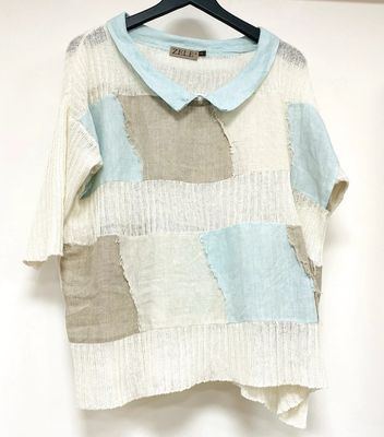 ZELE 100% linen top size XS oversized design