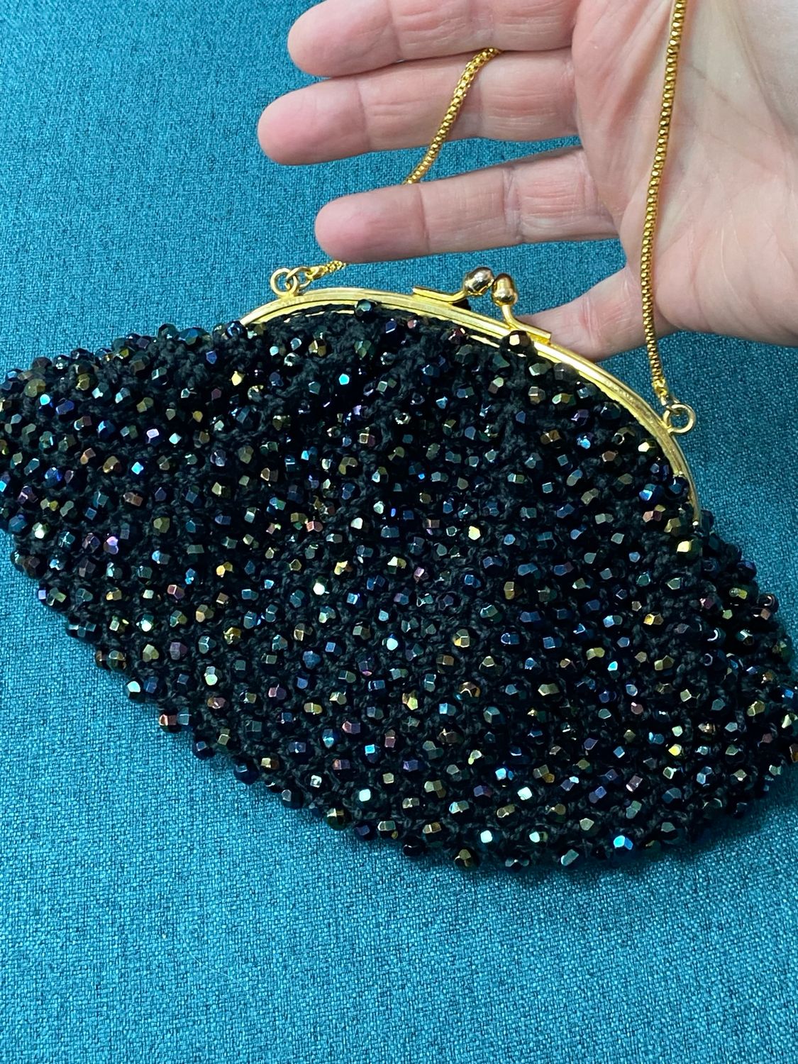 Vintage Glass beads evening bag