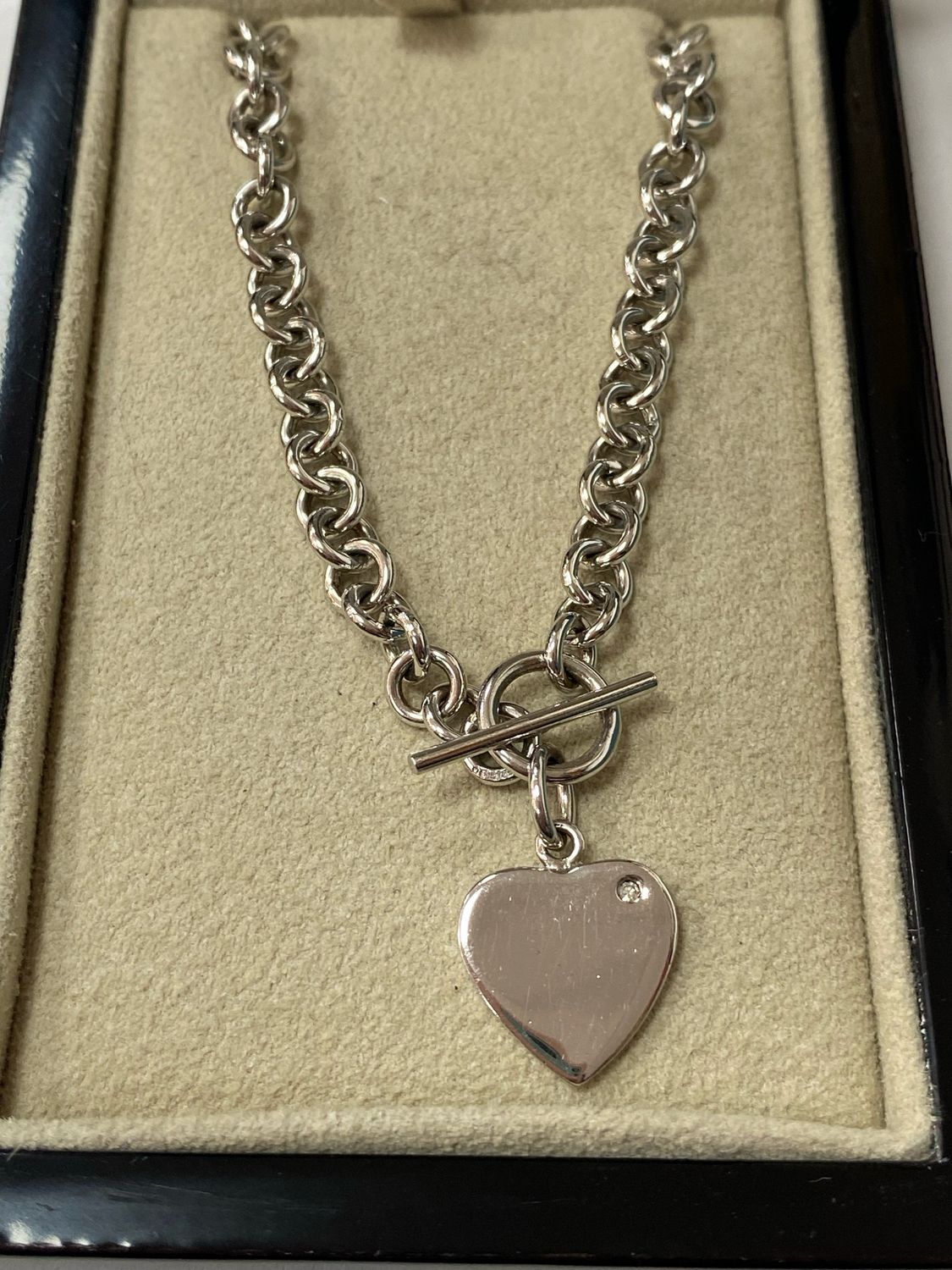 HOT DIAMONDS silver 925 real DIA set necklace