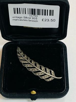 vintage Silver 925 marcasites brooch