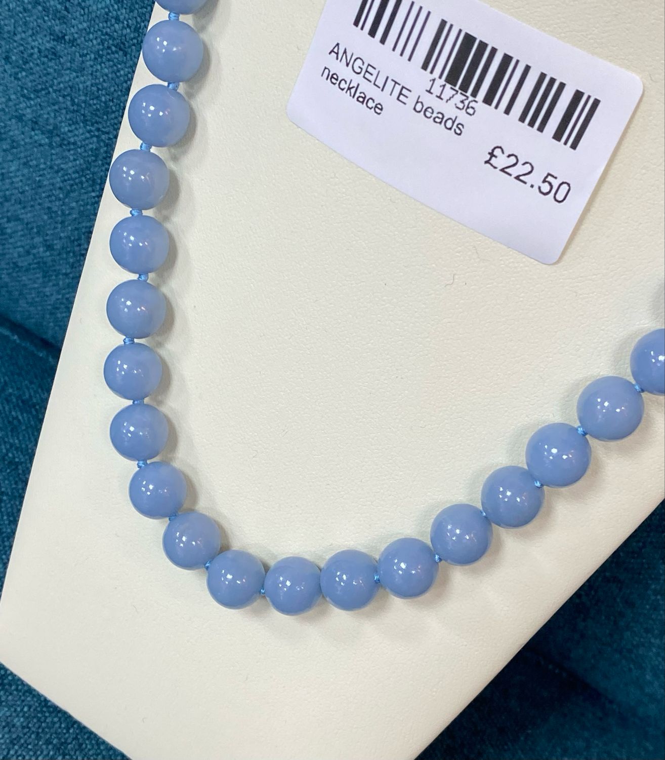 ANGELITE beads necklace