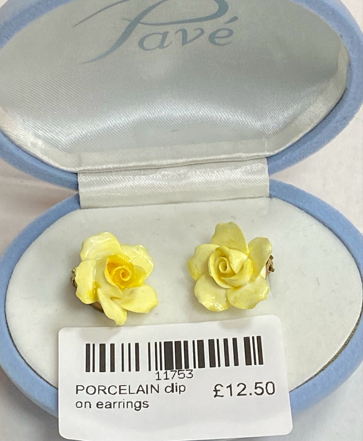 PORCELAIN clip on earrings