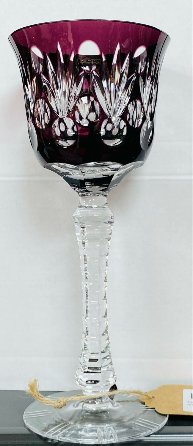 1x Bohemian crystal cut glass