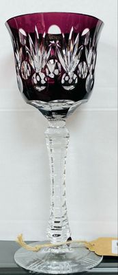 1x Bohemian crystal cut glass