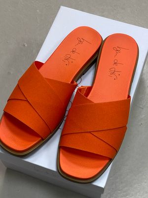 Orange sandals size 6 UK