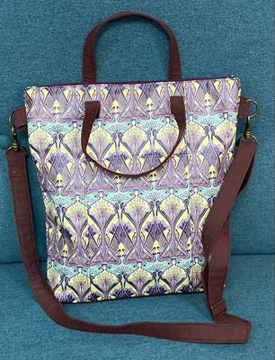 Artisan handcrafted bag Art Nouveau print