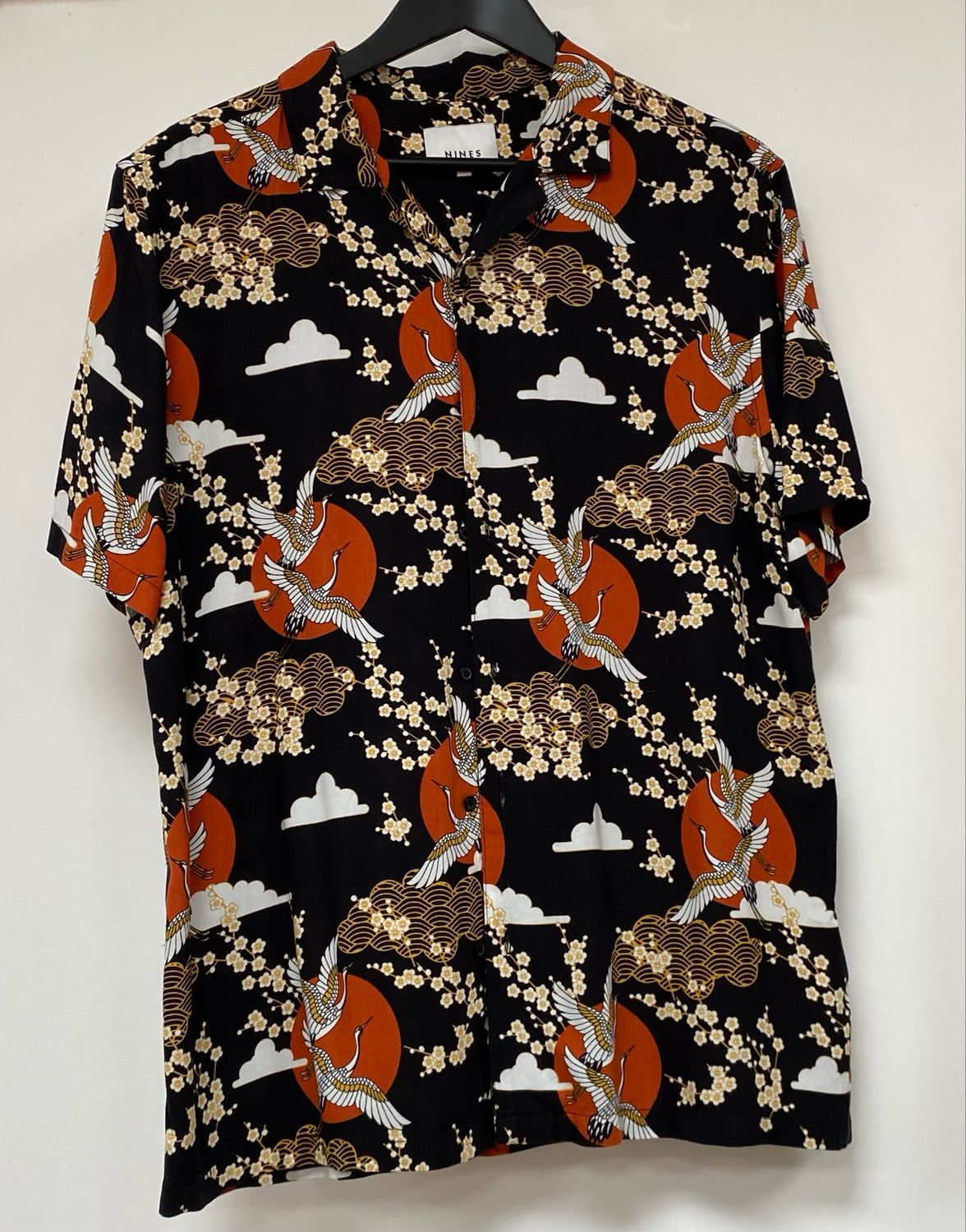 NINES men 100% viscose shirt size L