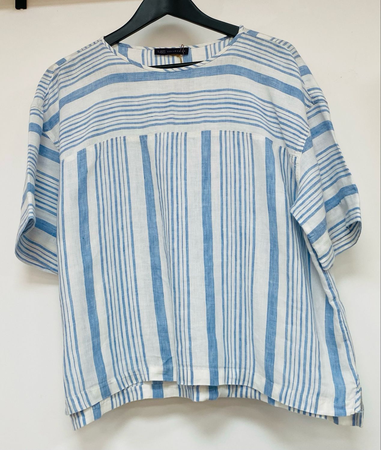 M&amp;S COLLECTION 100% linen top size 14(UK)