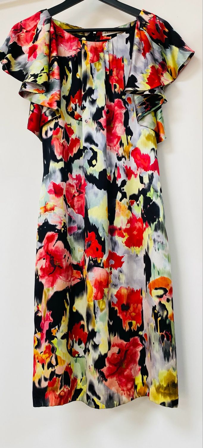 ARTIGIANO 100% silk dress size 10(UK)