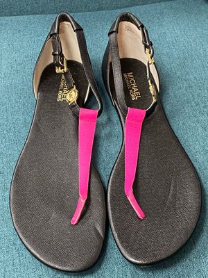 MICHAEL KORS neon pink sandals size 7.5 UK