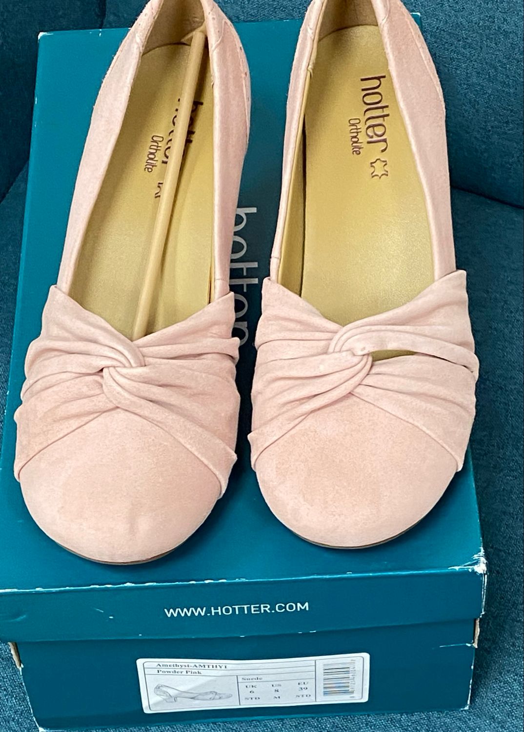 HOTTER &#39;amethyst&#39; shoes powder pink size 6 UK