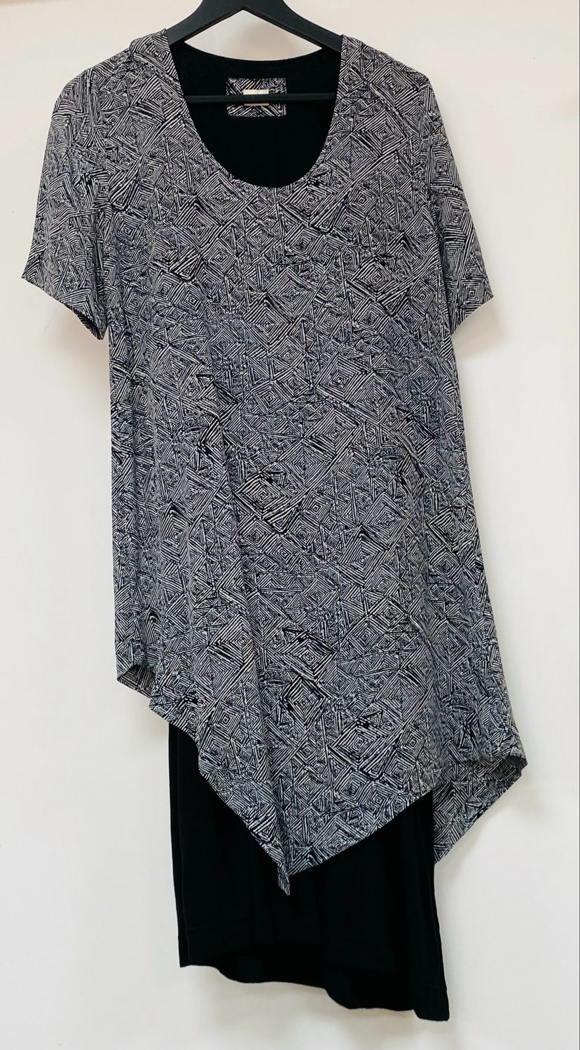 POETRY layered silk/viscose dress size S