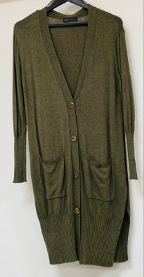 M&amp;S COLLECTION viscose-linen long cardigan size M