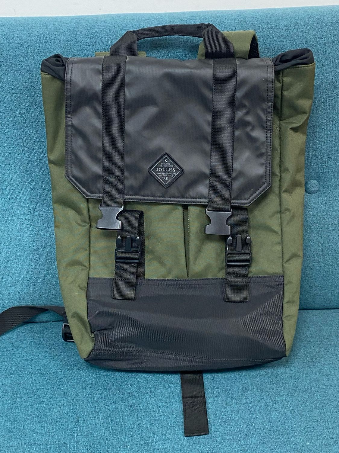 JOULES black &amp; green backpack