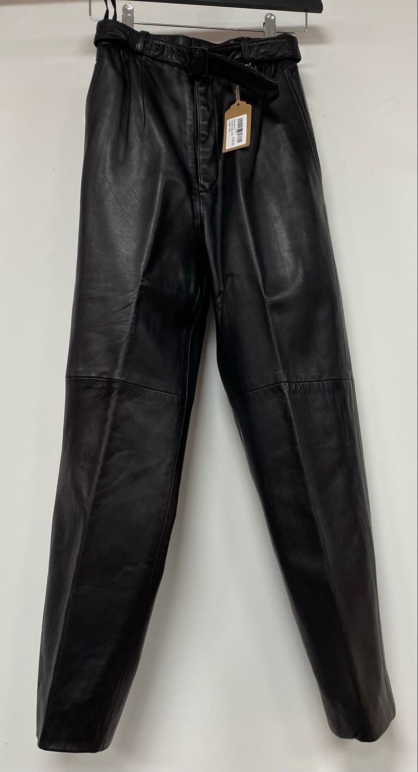 Real leather trousers size XS/S vintage 1980s