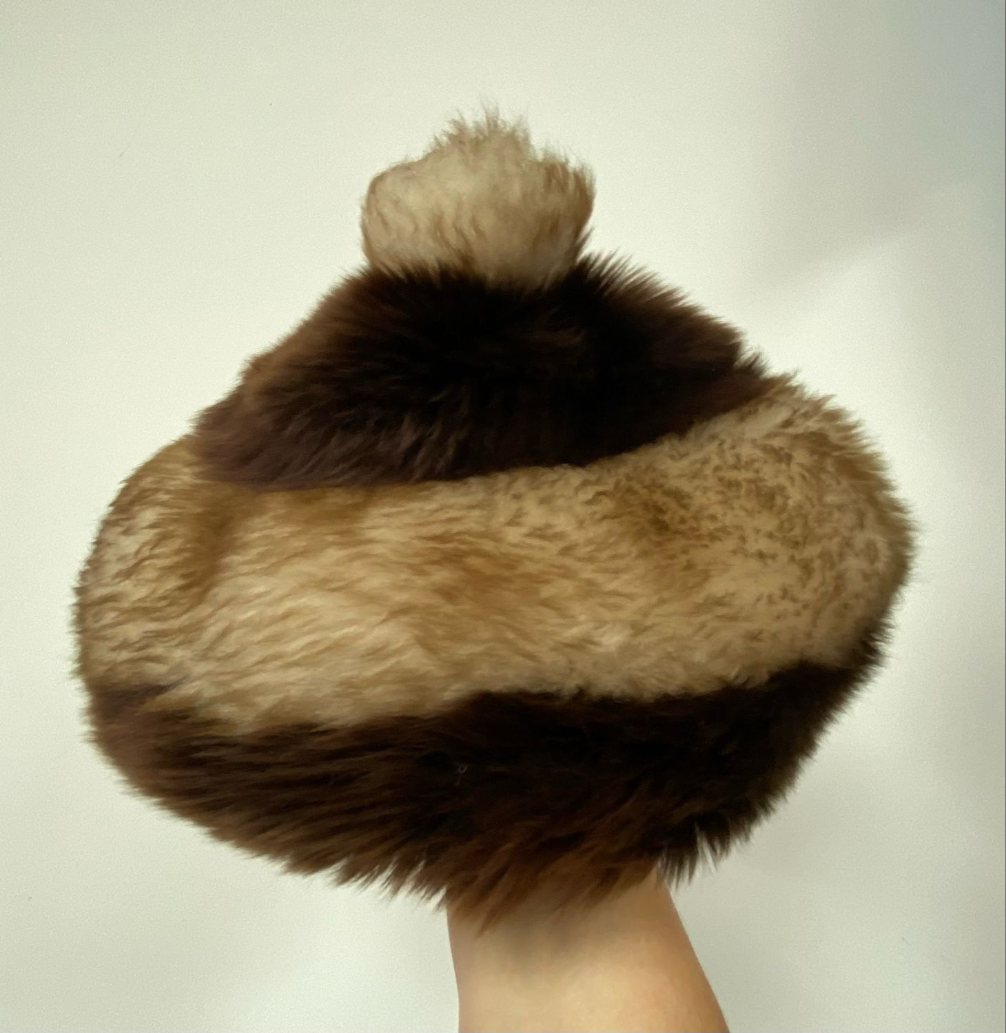 vintage real FUR hat size 17 (M-L)