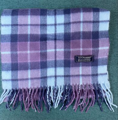 LOCHMERE 100% cashmere check scarf
