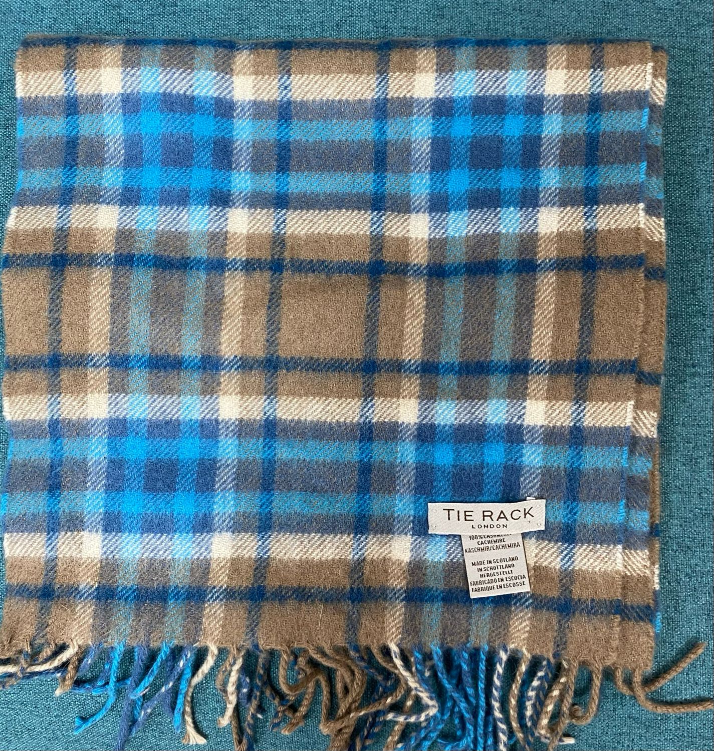 TIE RACK 100% cashmere scarf