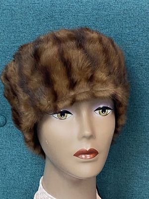 vintage real fur mink hat size Medium