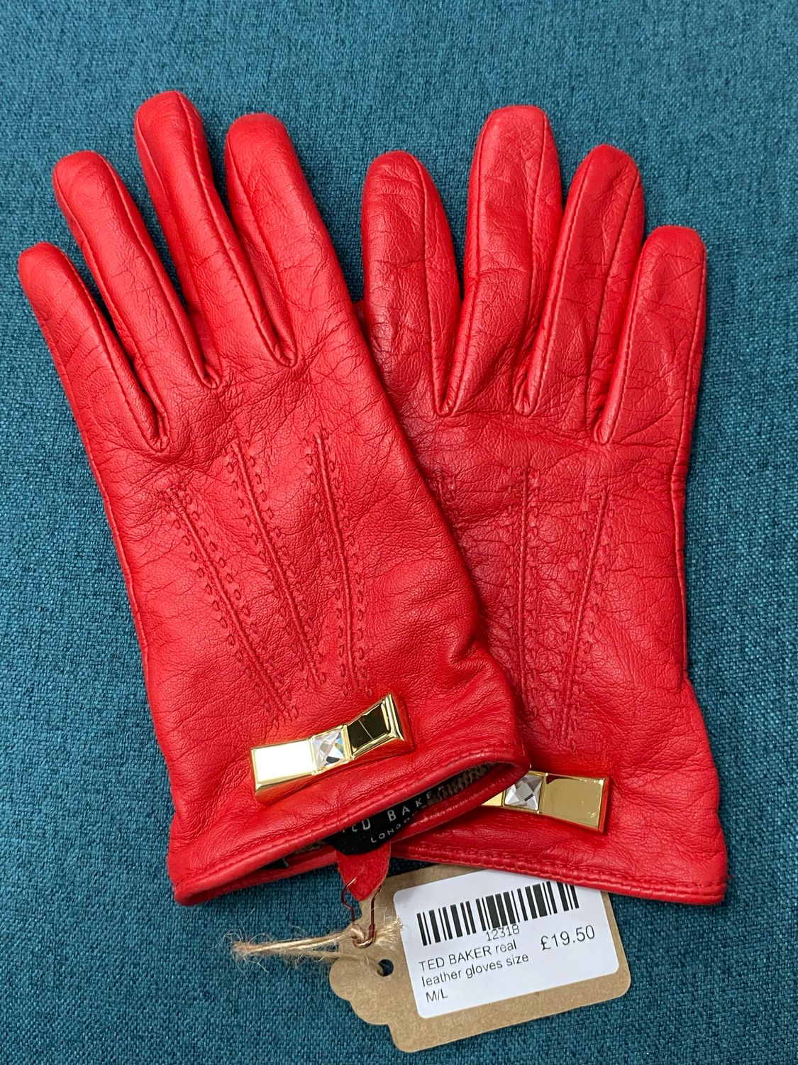TED BAKER real leather gloves size S/M