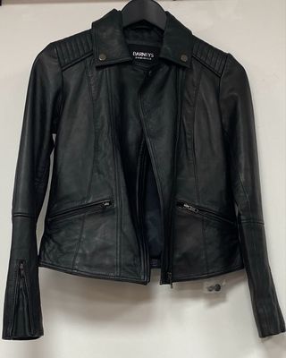 BARNEYS real leather jacket size 8 UK