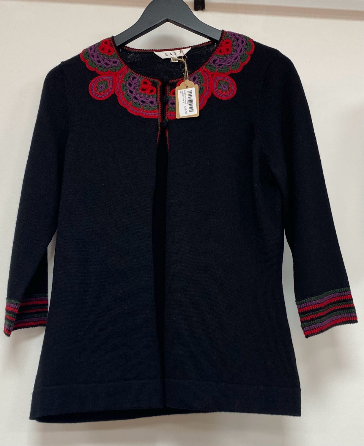 EAST 100% wool cardigan size 12 UK