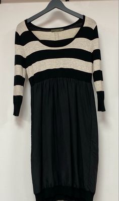 MINT VELVET dress knitted top / silk skirt size 10 UK