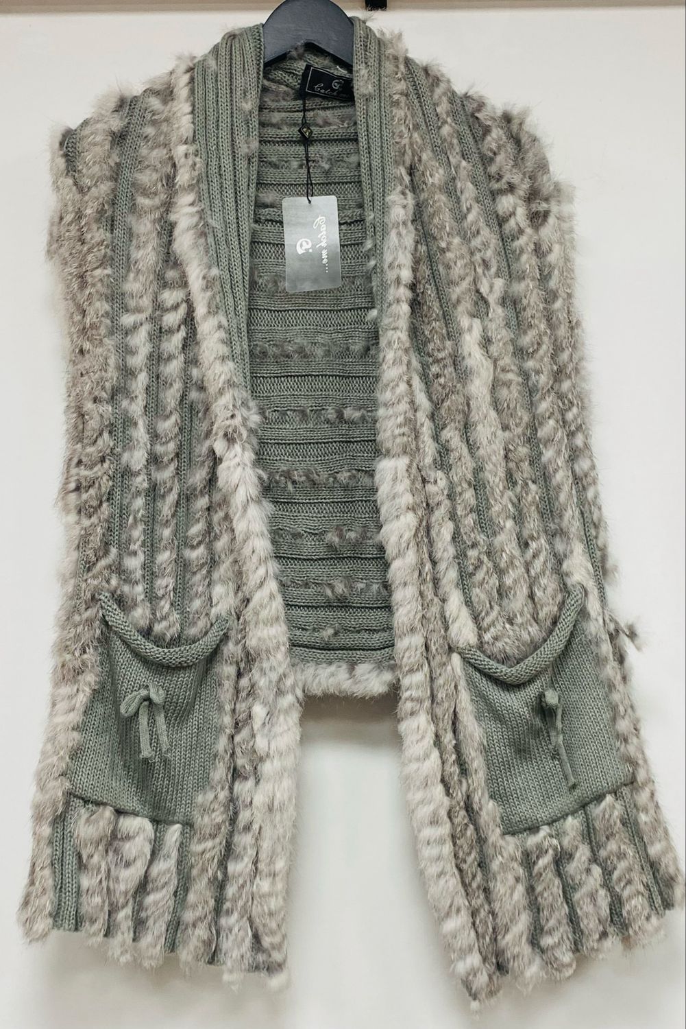 CATCH ME rabbit fur knitted jumper one size