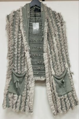 CATCH ME rabbit fur knitted jumper one size