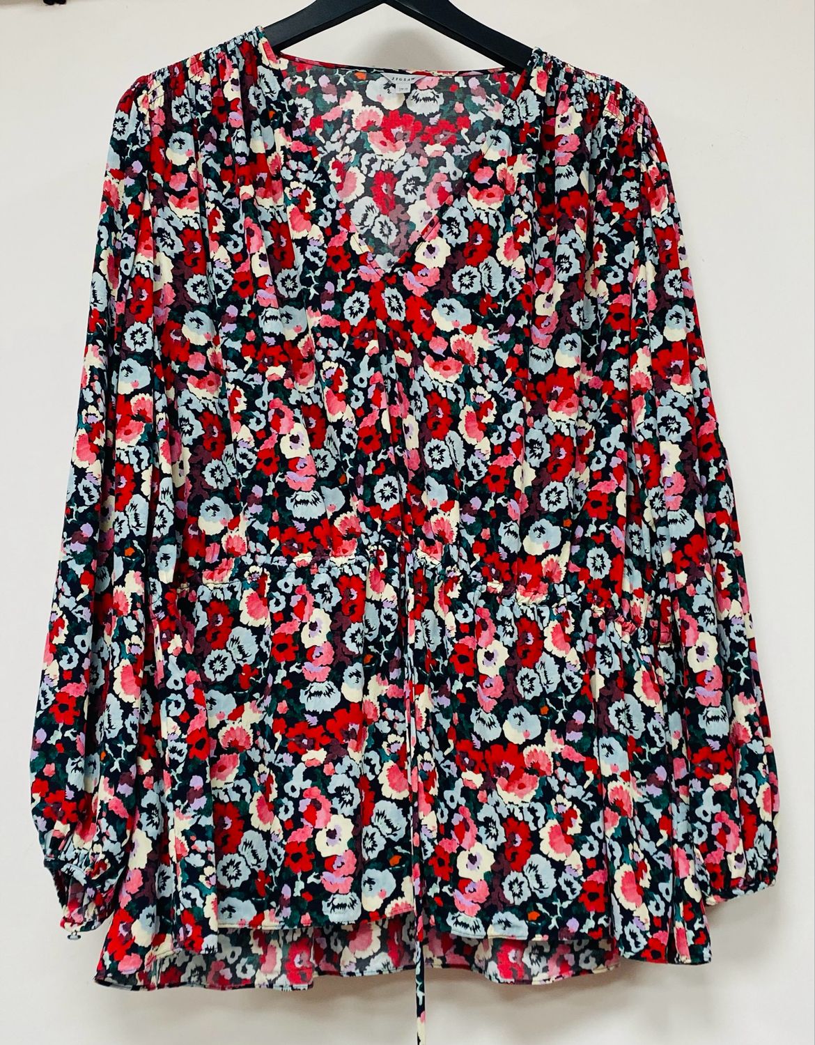 JIGSAW 100% viscose blouse size 16 UK