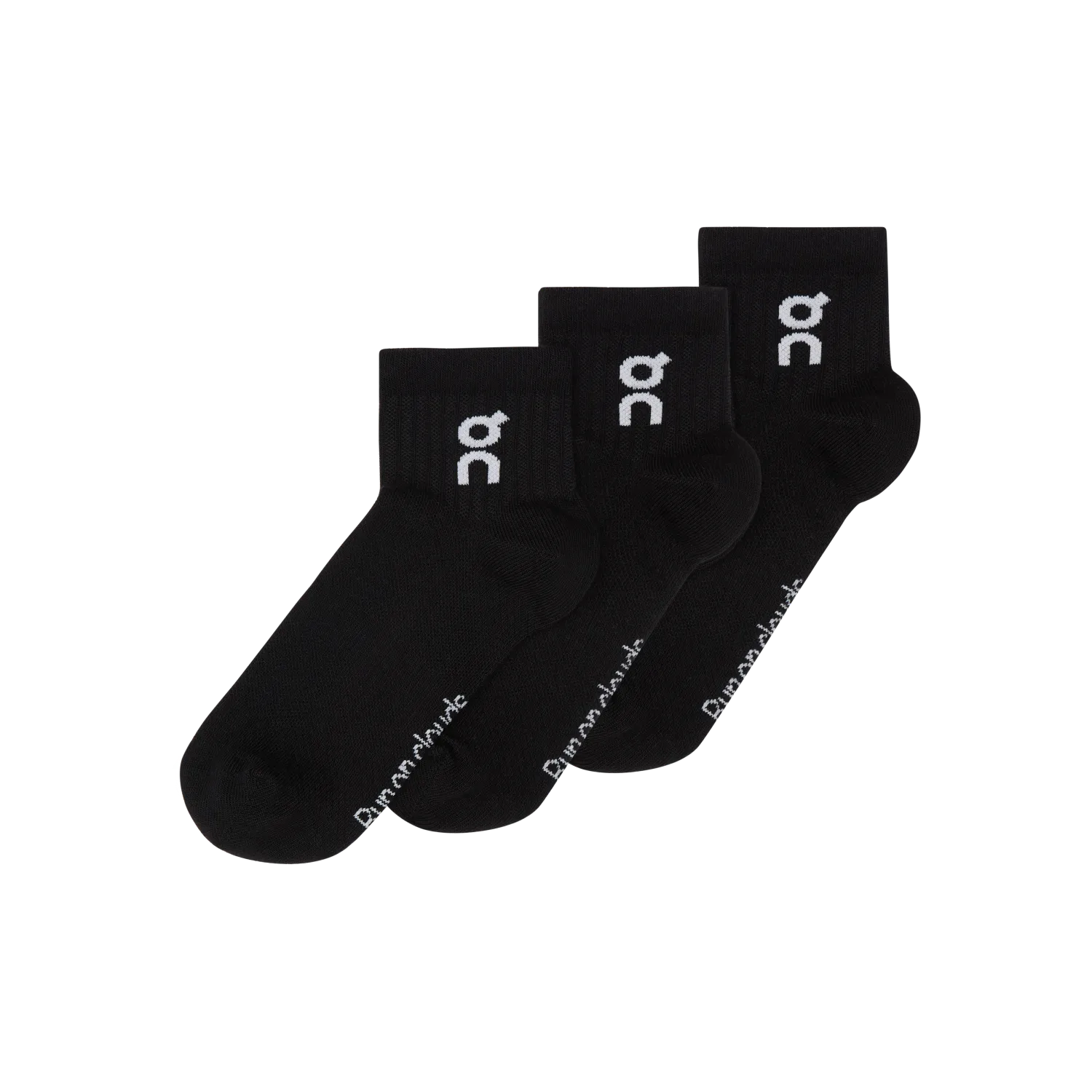 On Cloud Logo Sock Mid 3/Pack Black