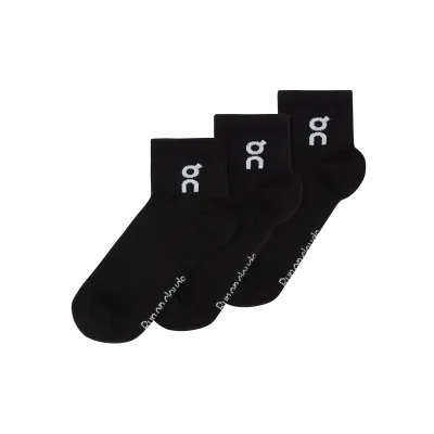 On Cloud Logo Sock Mid 3/Pack Black