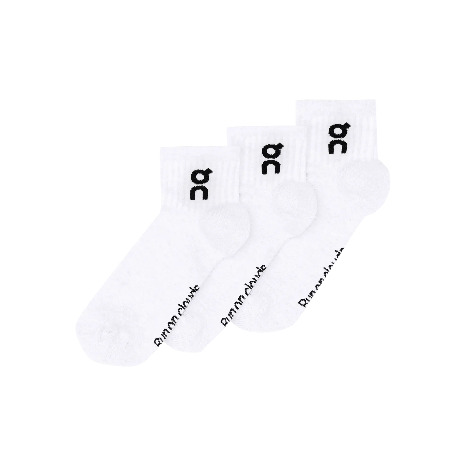 On Cloud Logo Sock Mid 3/Pack White
