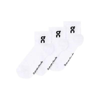 On Cloud Logo Sock Mid 3/Pack White