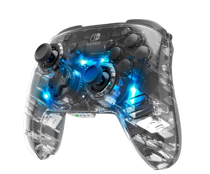 PDP - Afterglow LED  Deluxe Gaming Controller: Multicolor - Nintendo Switch - Transparent