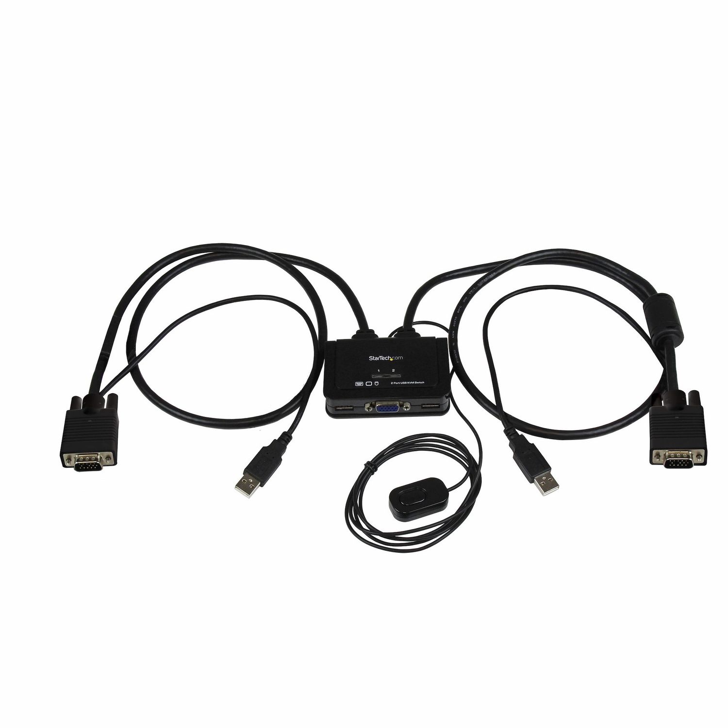 2 Port USB VGA Cable KVM Switch -