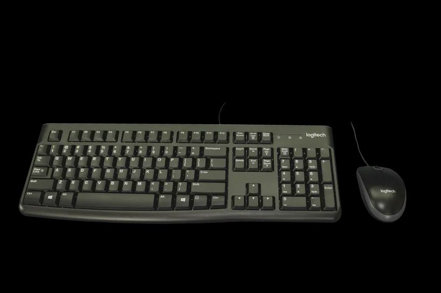 Logitech MK 120 Corded Mouse and Keyboard