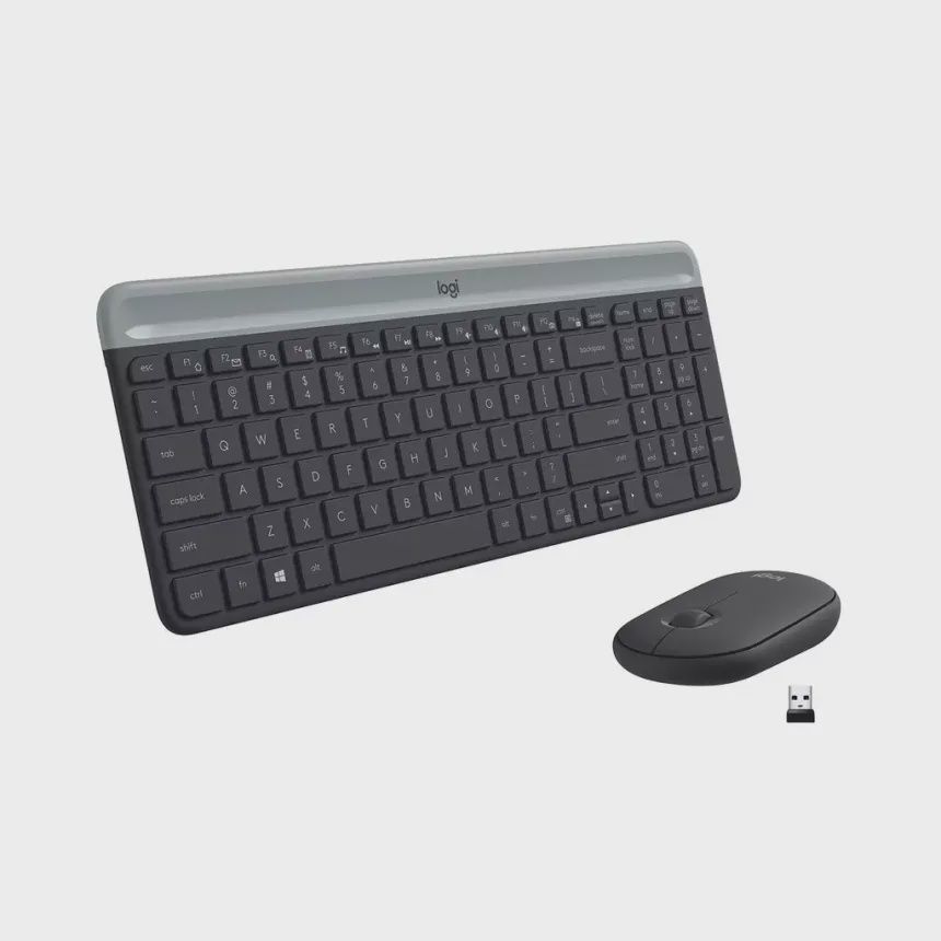 Logitech MK470 Slim Wireless Keyboard and Mouse - Black