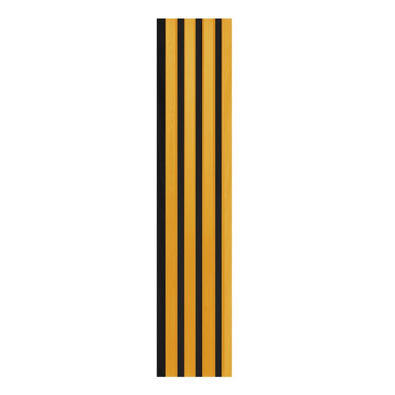 Yellow Black Background Wood | Tasseau PVC effet bois | Jaune fond Noir | 290x16