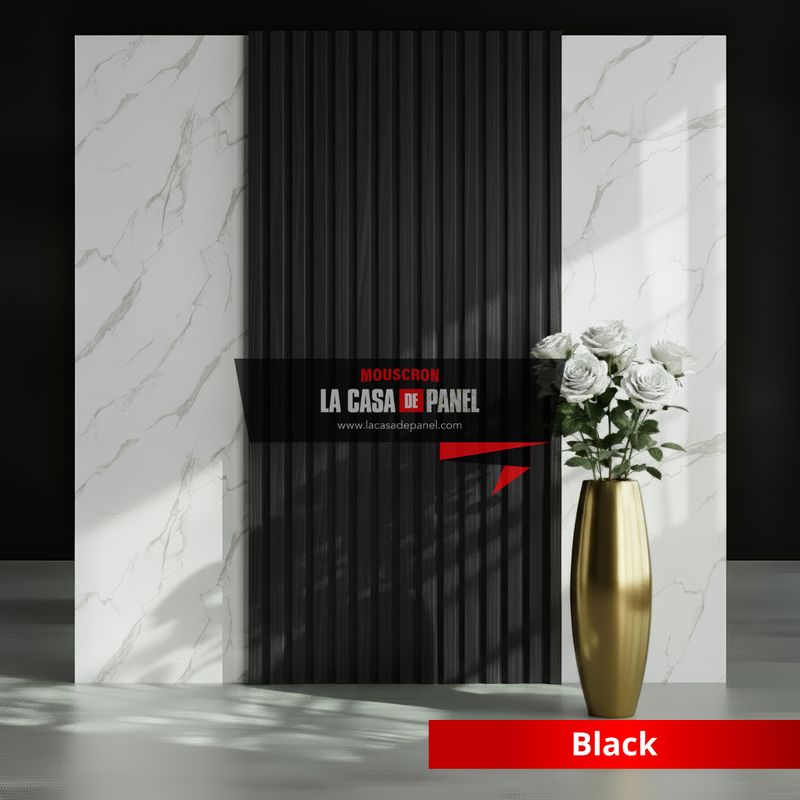 Black Wood | Tasseau PVC effet bois | Noir | 64x290cm