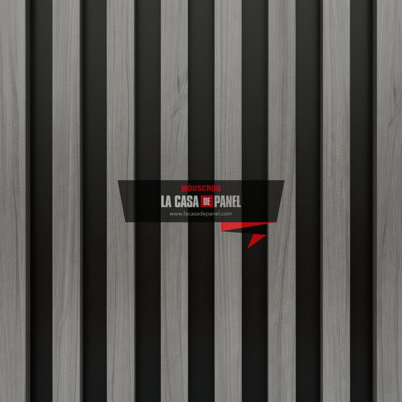 Gray Black Background Wood | Tasseau PVC effet bois | Gris fond Noir | 64x290cm