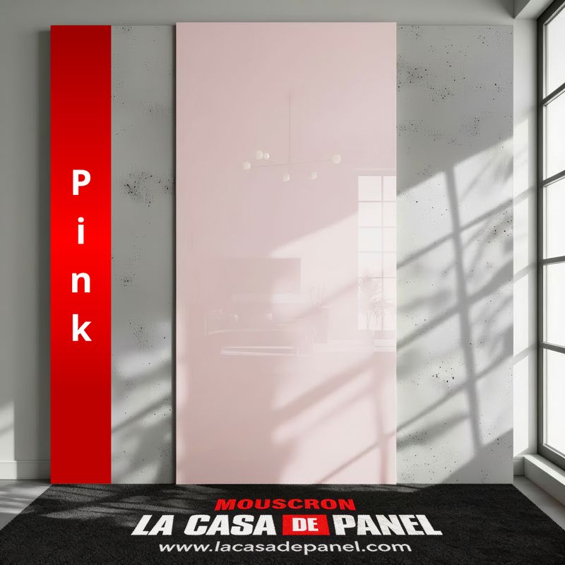 Pink | Panneau de marbre Rose Brillant | 260x122x0,2cm