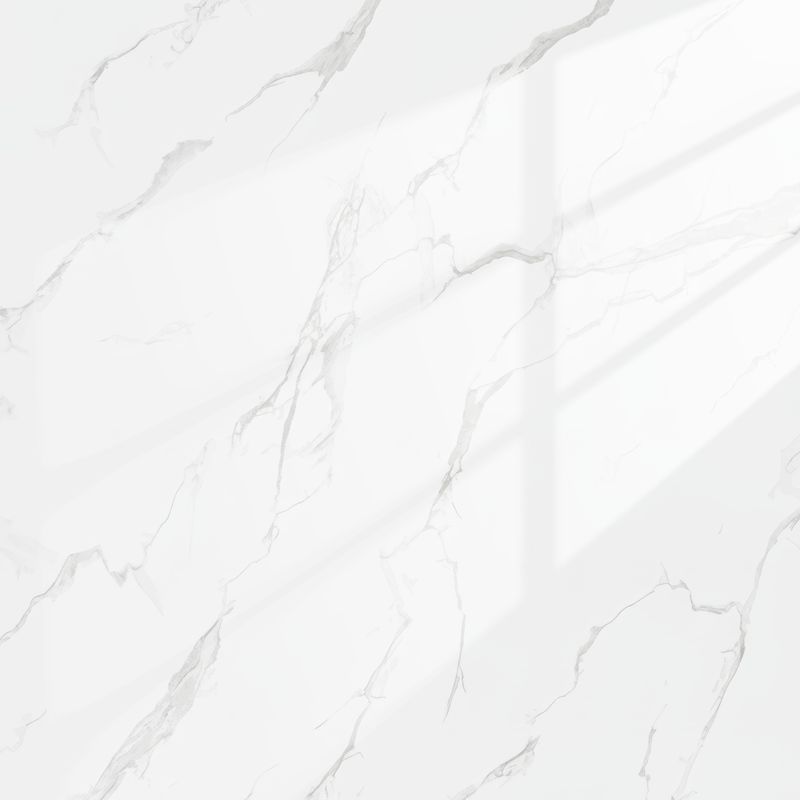 Broken Chantilly | Panneau de marbre Blanc Brillant avec Gris | 260x122x0,2cm