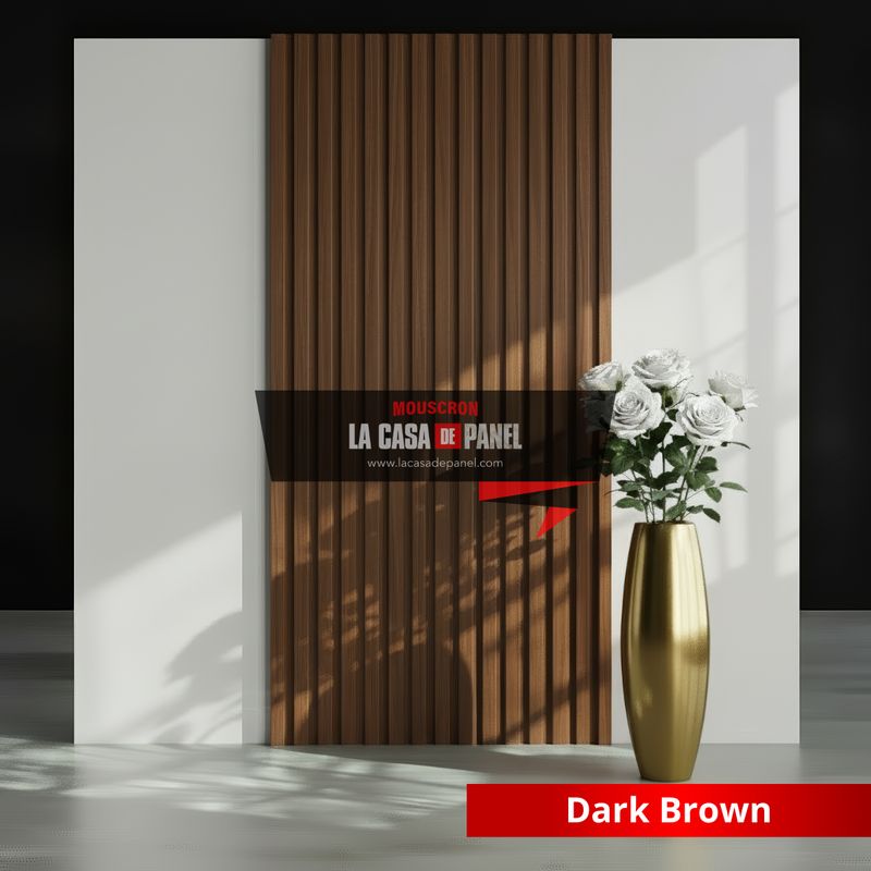Dark Brown | Tasseau PVC effet bois | Marron sombre | 64x290cm