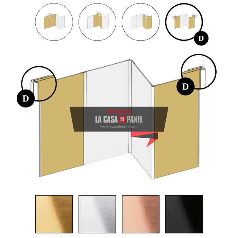 Profilé de départ et de finition en Aluminium pour Panneaux Muraux 2900x2mm