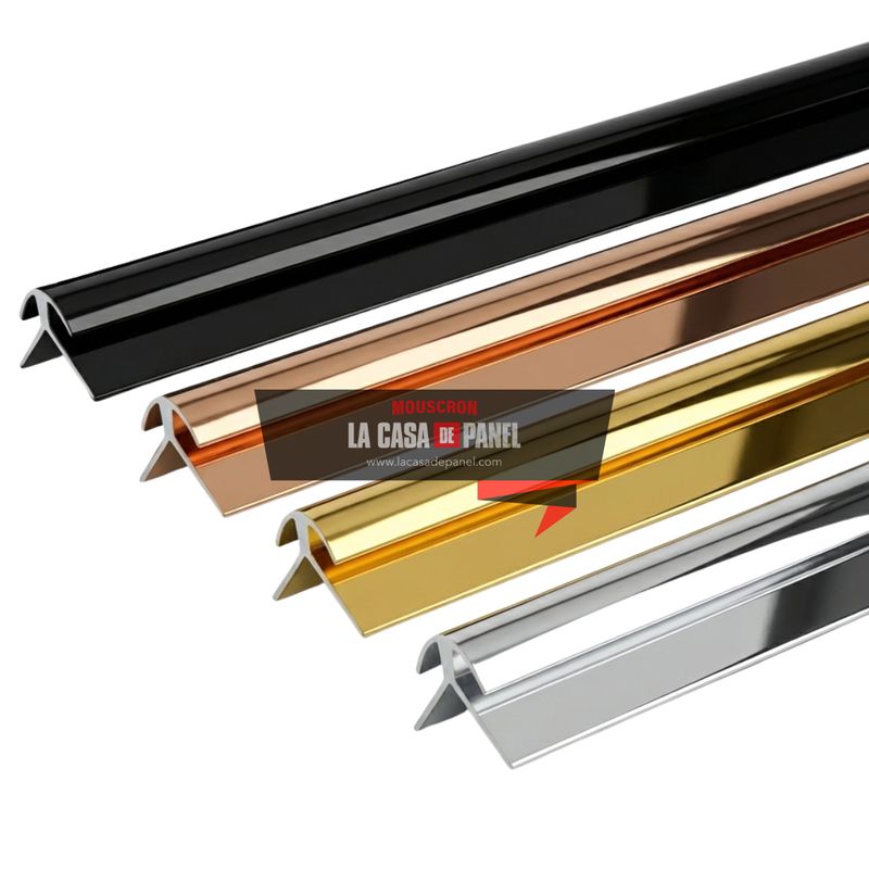 Profilé d'angle extérieur en Aluminium pour Panneaux Muraux 2900x2mm