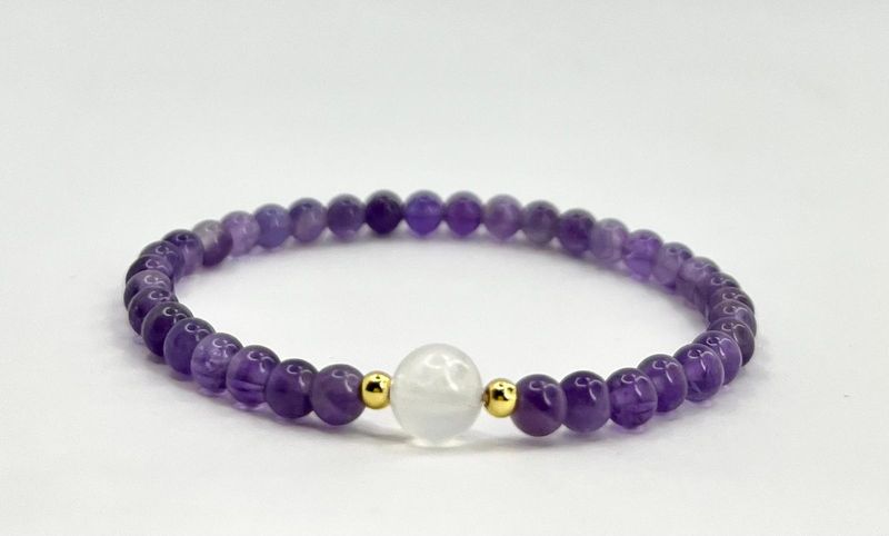 pulsera natural piedra amatista